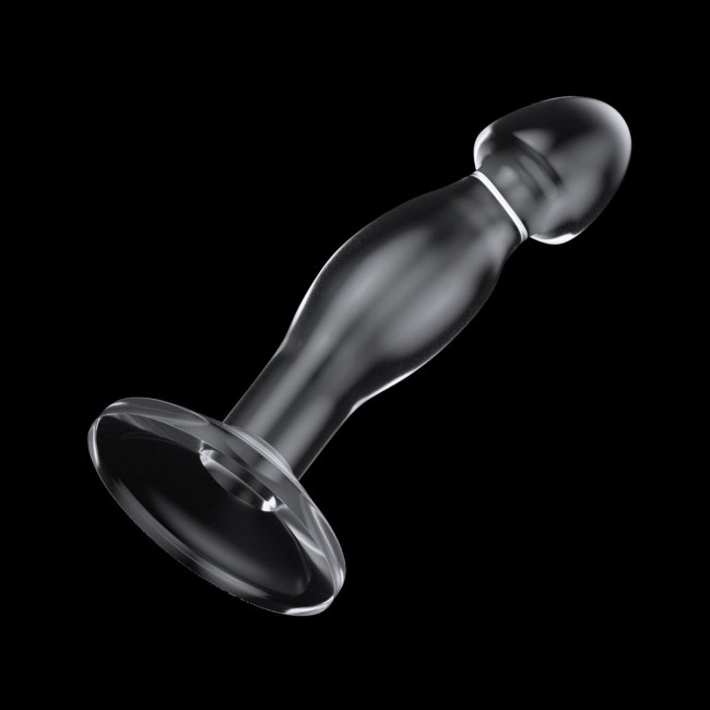plug anal transparente Glass Butt Plug Medium Size Smooth Clear Transparent Weighted Adult Anal  Sex Toy main image 1