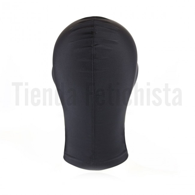Capucha De Látex Negra Y Roja Con Boca Abierta Agujeros En La Nariz Fetish Slave Bondage Headgear Adultos Capucha De Goma Sexy,Negro,S