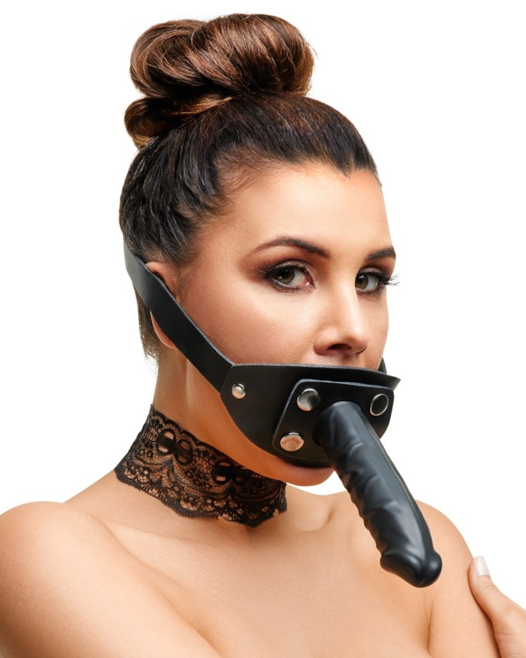 Tanga de Cuero con Plug Anal y Vaginal Tanga de Cuero con Plug Anal y Vaginal