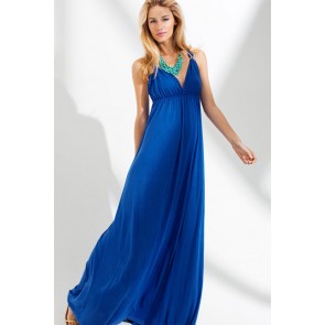Vestido largo azul